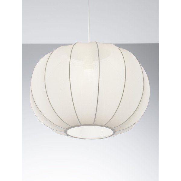 Matně bílé látkové závěsné svítidlo ø 50 cm Delina – Nova Luce-image-2