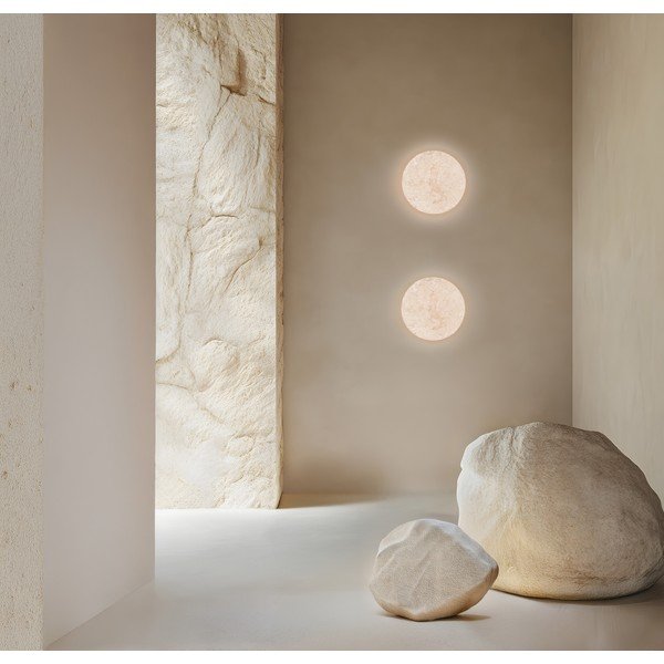 Matně bílé kamenné LED stmívatelné nástěnné svítidlo Bobbin – Trio Select-image-2
