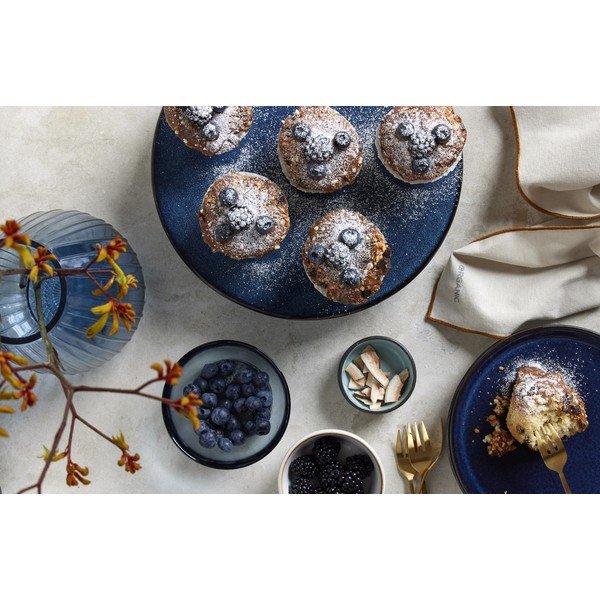 Černý/modrý dezertní  talíř z kameniny ø 21 cm Gastro Dark Blue/Black – Bitz-image-1