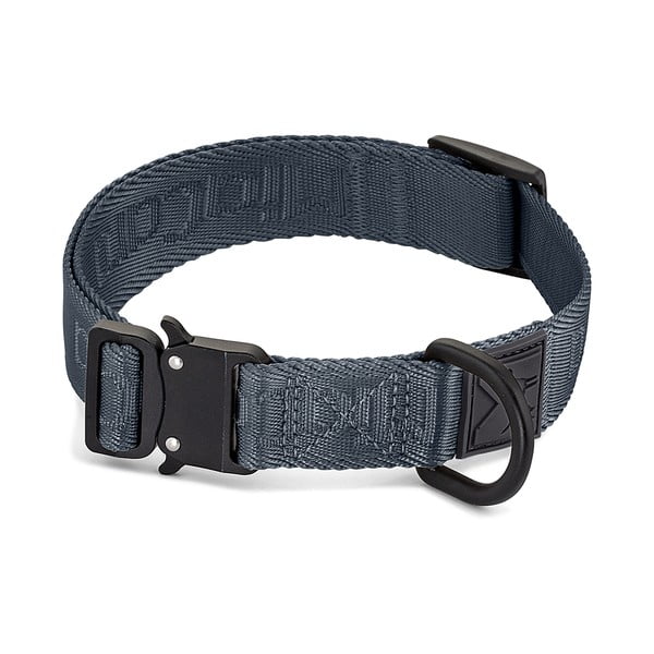 Tmavě šedý obojek velikost M/L délka 35 cm Modena Asphalt M/ML – MiaCara
