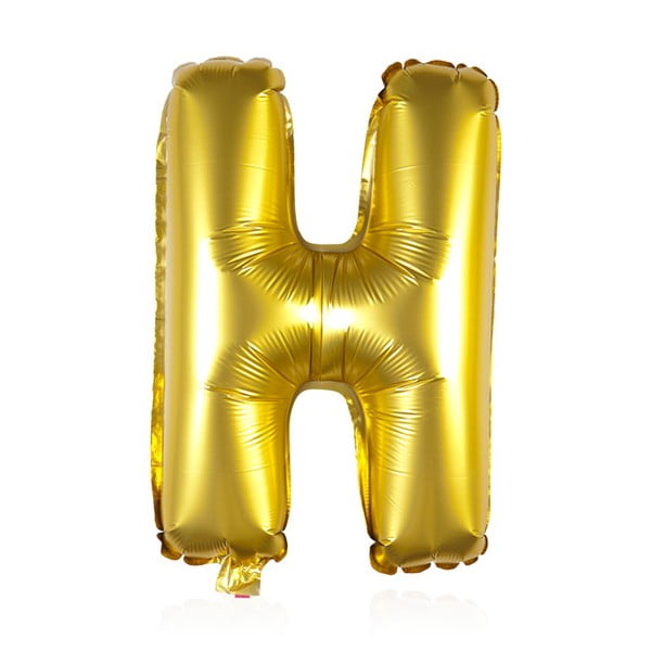 Balónek H zlaté, 30 cm