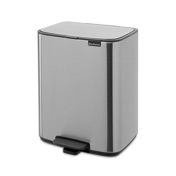 Nášlapný ocelový odpadkový koš v matně stříbrné barvě 12 l Bo – Brabantia