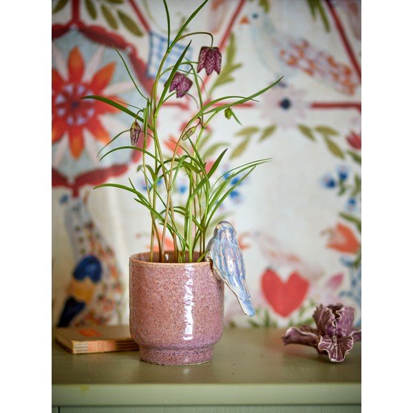 Kameninový ručně malovaný obal na květináč ø 11 cm Larky – Bloomingville-image-1