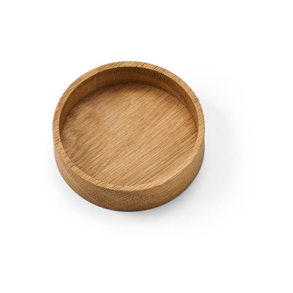 Dekorativní dřevěný úložný box v přírodní barvě ø 11x3 cm Circle S – LIND DNA-image-2