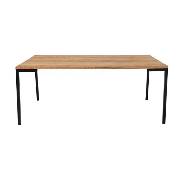 Černý konferenční stolek s deskou z dubového dřeva House Nordic Lugano