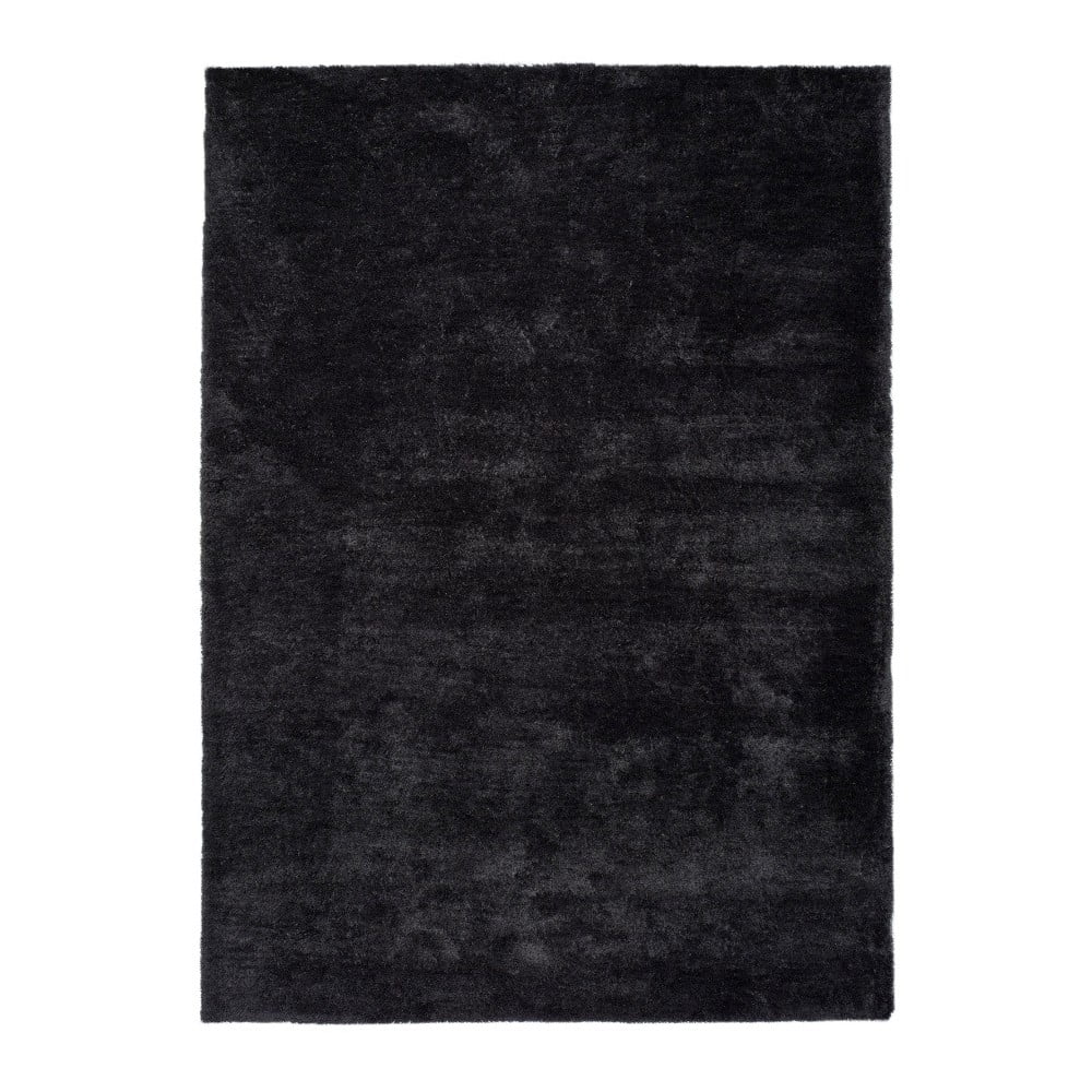 Antracitově černý koberec Universal Shanghai Liso, 80 x 150 cm
