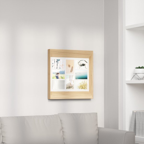 Dřevěný rámeček na zeď v přírodní barvě 50x50 cm Lookout – Umbra-image-3