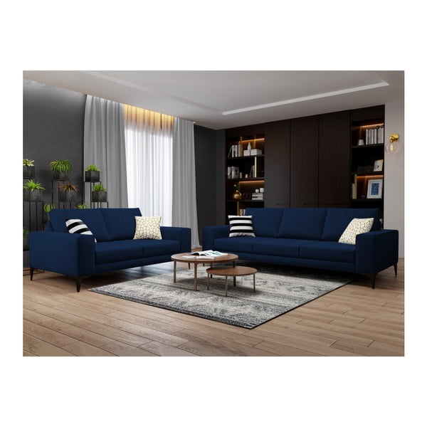 Tmavě modrá pohovka Cosmopolitan Design Lugano, 239 cm-image-4