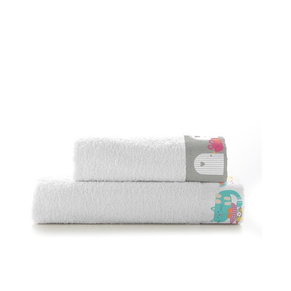 Sada 2 dětských bavlněných osušek Moshi Moshi Cat & Mouse