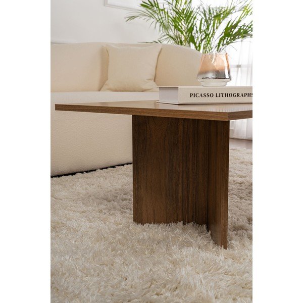 Tmavě hnědý konferenční stolek v dekoru ořechu 60x119 cm Sabin – Kalune Design-image-4