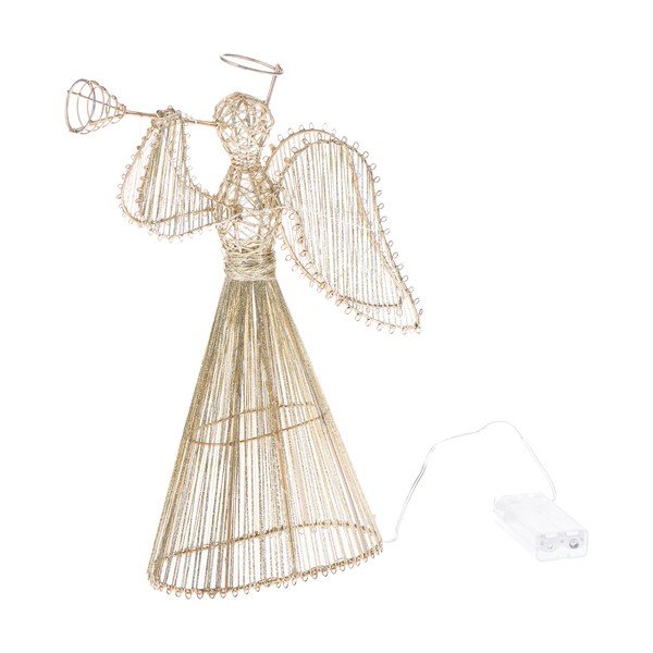 Světelná dekorace na baterky ve zlaté barvě Angel – Dakls