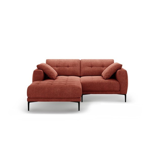 Rohová pohovka v cihlové barvě (levý roh/s lenoškou) Bemy – Micadoni 