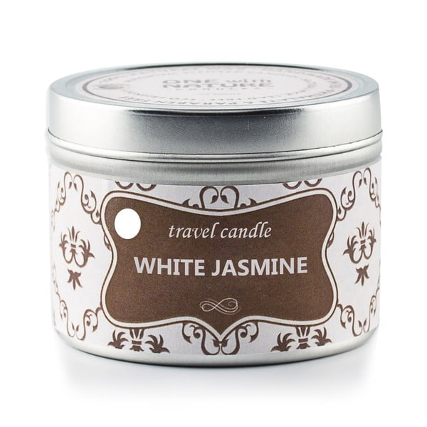 Vonná svíčka v plechovce White Jasmine, 25 hodin hoření