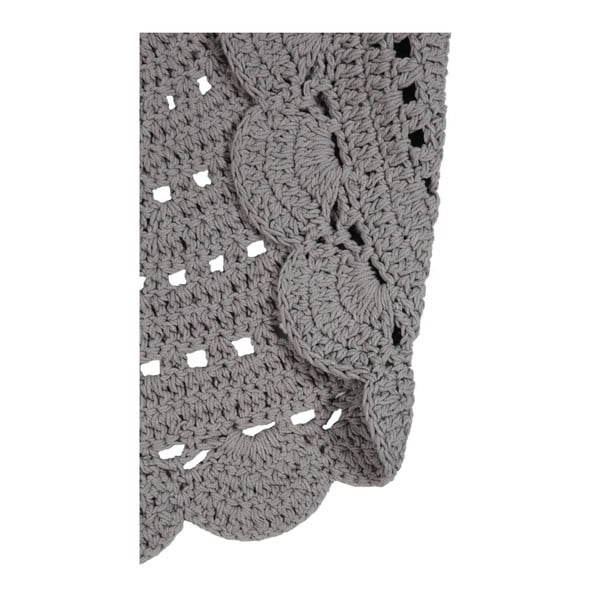 Šedý ručně háčkovaný bavlněný koberec Nattiot Alma, ⌀ 120 cm-image-2