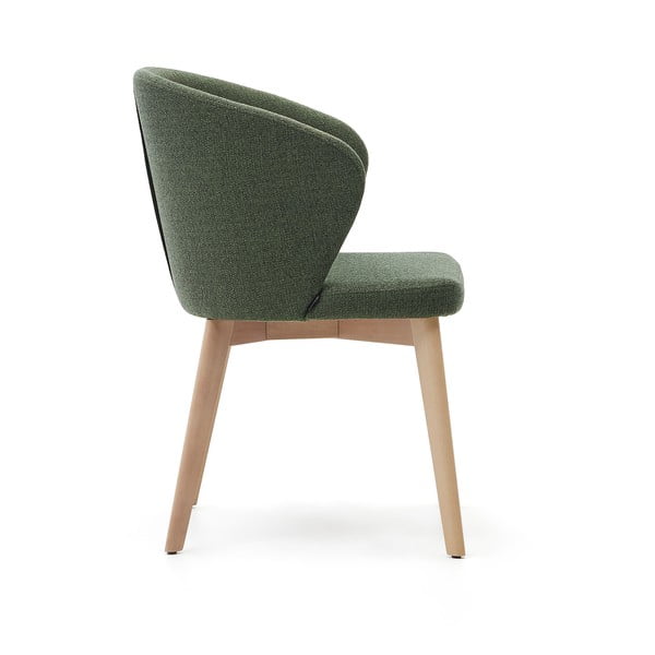 Tmavě zelené čalouněné jídelní křeslo Darice – Kave Home-image-3