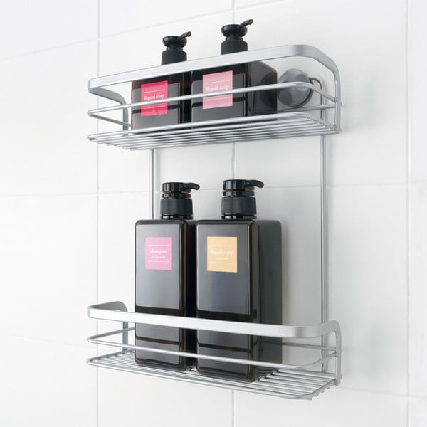 Nástěnný dvoupatrový stojan Metaltex Viva, 26 x 30 cm-image-1