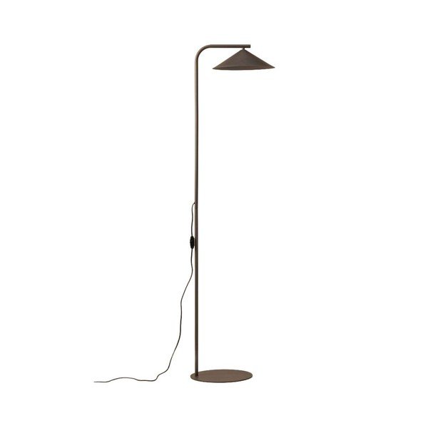 Hnědá kovová stojací lampa (výška 160 cm) Nocte – Micadoni 