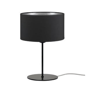 Černá stolní lampa s detailem ve stříbrné barvě Bulb Attack Tres S, ⌀ 25 cm