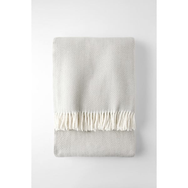 Světle šedý pléd s podílem bavlny Euromant Skyline, 140 x 180 cm