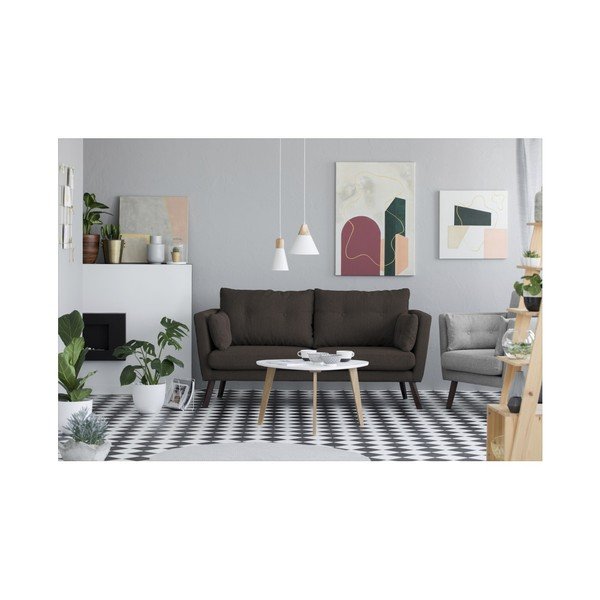 Hnědá 3místná pohovka Mazzini Sofas Elena-image-1
