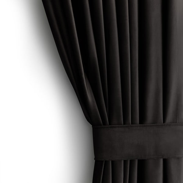 Černý sametový dimout závěs 140x270 cm – Restilo-image-3