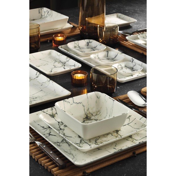 24dílná sada porcelánového nádobí Kütahya Porselen Marble-image-1
