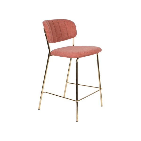 Růžové barové židle v sadě 2 ks 89 cm Jolien – White Label-image-2