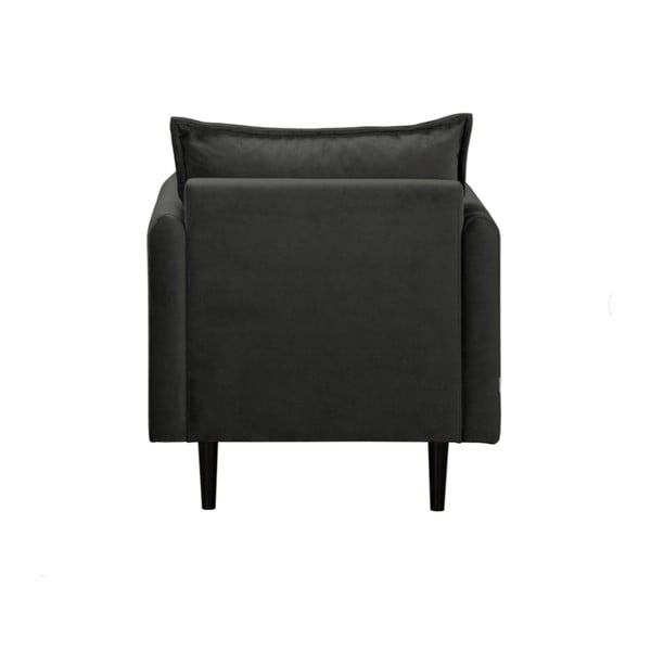 Tmavě šedé sametové křeslo Juli – Ropez-image-3