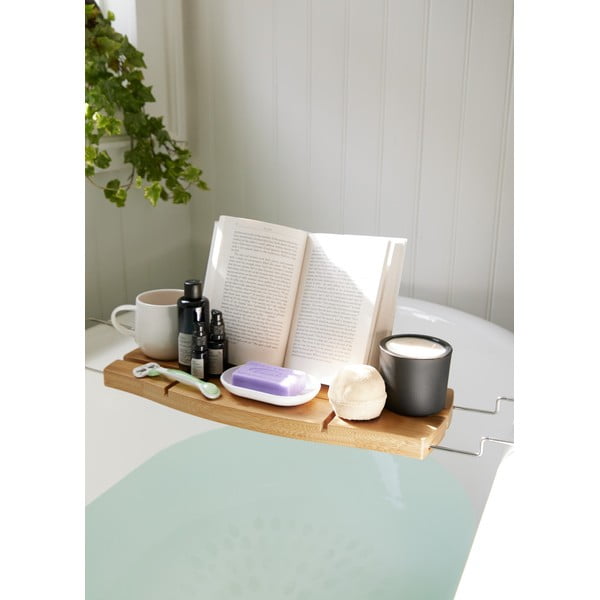 Bambusová police na vanu s držákem na knihu a sklenku Umbra-image-1