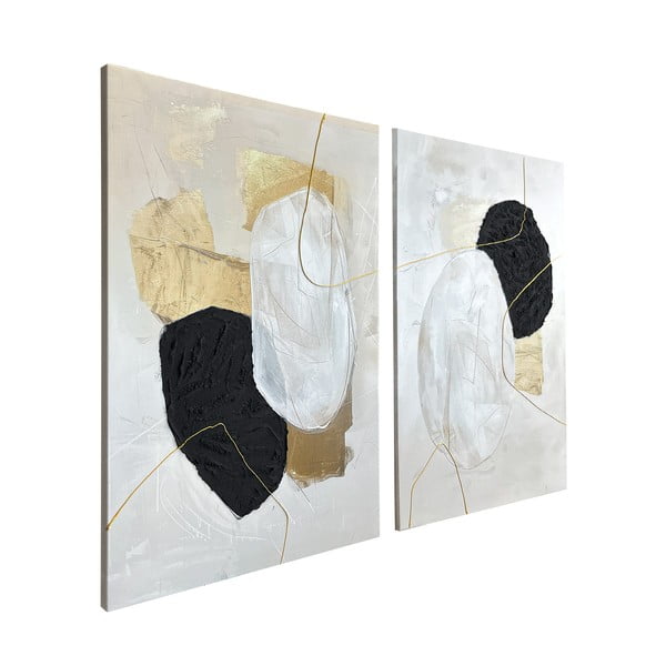 Obrazy s ručně malovanými prvky v sadě 2 ks 50x70 cm Crystal – Styler-image-4