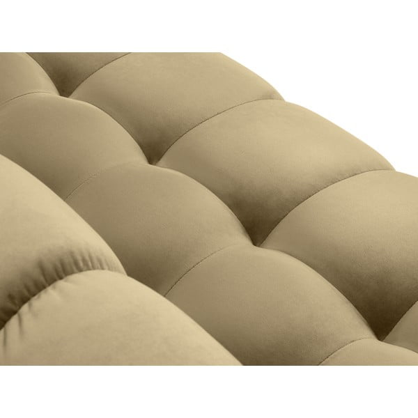 Béžová sametová rohová pohovka Cosmopolitan Design Bali, levý roh-image-1