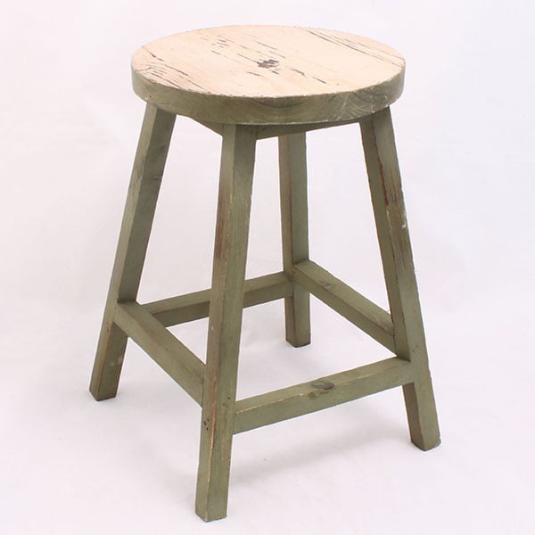 Dřevěná stolička Ring, zelená