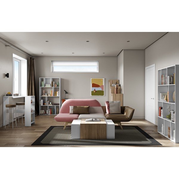 Bílý barový stůl 94x40 cm Gavarnie - TemaHome-image-1