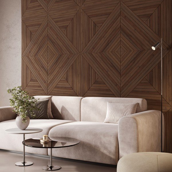 Látkové akustické panely v sadě 2 ks 60x60 cm Medium Timber II – Styler-image-1