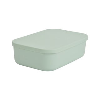 Světle zelený plastový úložný box s víkem 24x18x8 cm – Homéa
