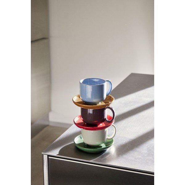 Zeleno-krémový šálek z kameniny Amare – Hübsch-image-1