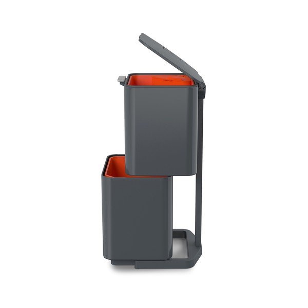 Grafitově šedý koš na tříděný odpad Joseph Joseph Totem Max, 60 l-image-4