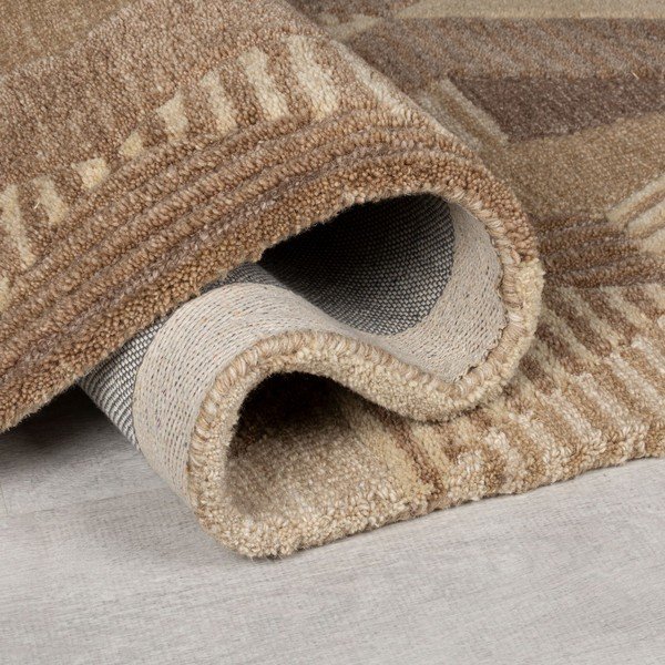 Hnědý ručně tkaný vlněný běhoun 60x230 cm Moda Asher – Flair Rugs-image-2