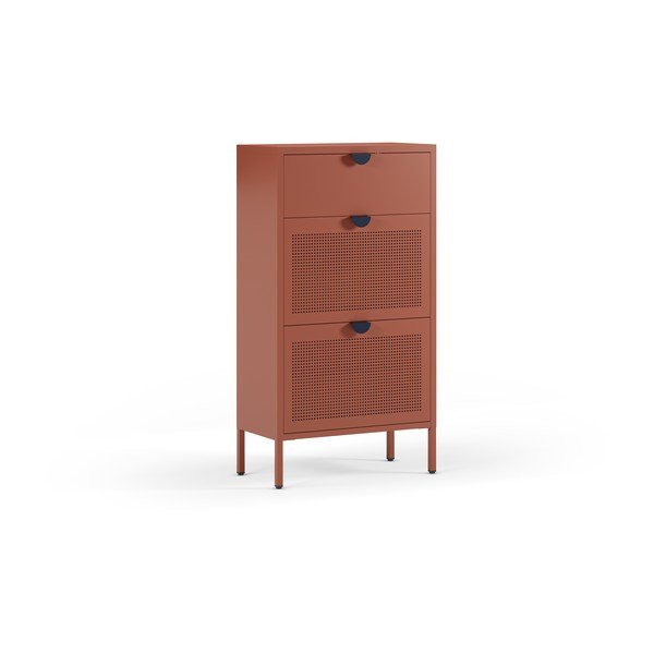 Kovový botník v terakotové barvě 60x110x30 cm Sayla – Marckeric