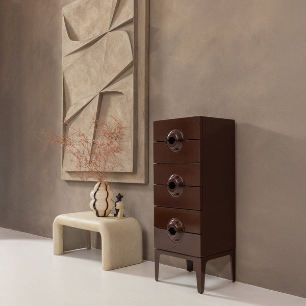 Krémové konferenční stolky v sadě 2 ks v dekoru kamene 42x92 cm Stani – WOOOD-image-1