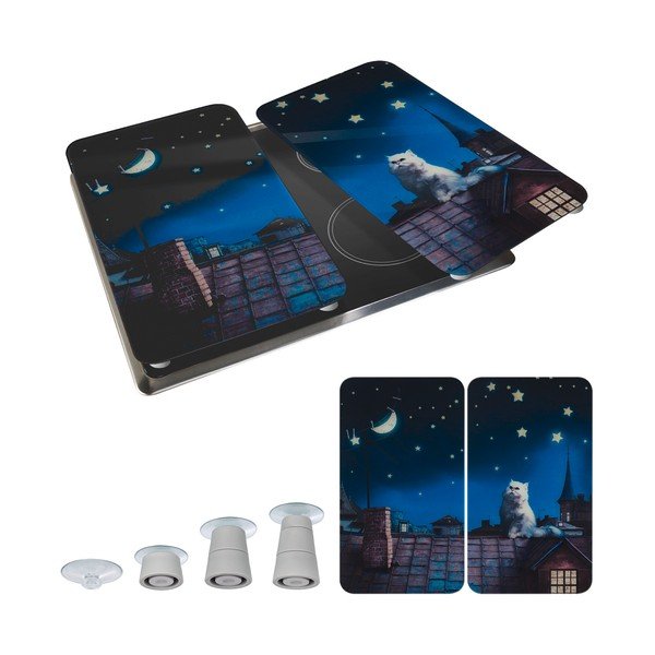 Kryty na sporák v sadě 2 ks z tvrzeného skla 30x52 cm – Maximex-image-2