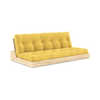Žlutá manšestrová rozkládací pohovka 196 cm Base – Karup Design