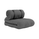 Tmavě šedé rozkládací křeslo vhodné do exteriéru Karup Design Design OUT™ Buckle Up Dark Grey