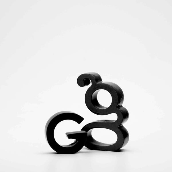 Malé "g" 9,5x6,5 cm, černá