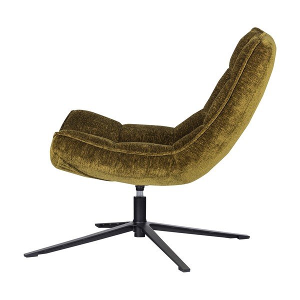 Zelené otočné žinylkové křeslo Maudi – WOOOD-image-3