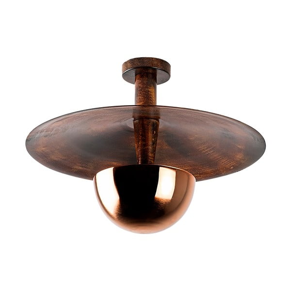 Stropní svítidlo v měděné barvě s kovovým stínidlem ø 48 cm Kurt – Opviq lights