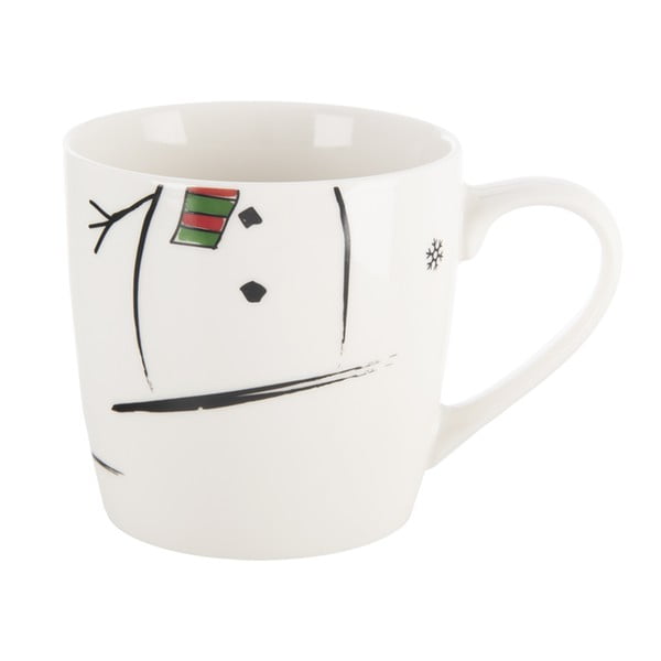 Bílý porcelánový set hrnku a misky s vánočním motivem 2 ks 350 ml – Orion-image-2