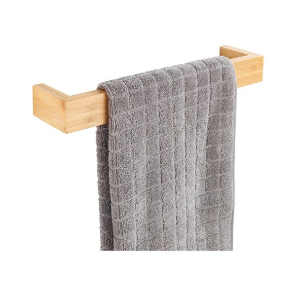 Bambusový nástěnný držák na ručníky Wenko Light, šířka 40 cm-image-1