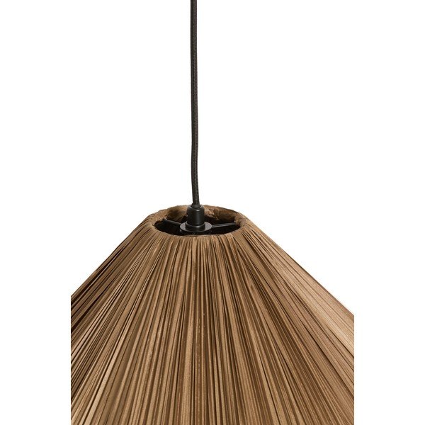 Hnědé závěsné svítidlo s textilním stínidlem ø 12 cm Verita – Light & Living-image-3