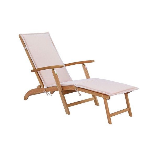 Bílé  zahradní lehátko z akátového dřeva SOB Garden